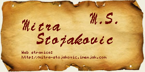 Mitra Stojaković vizit kartica